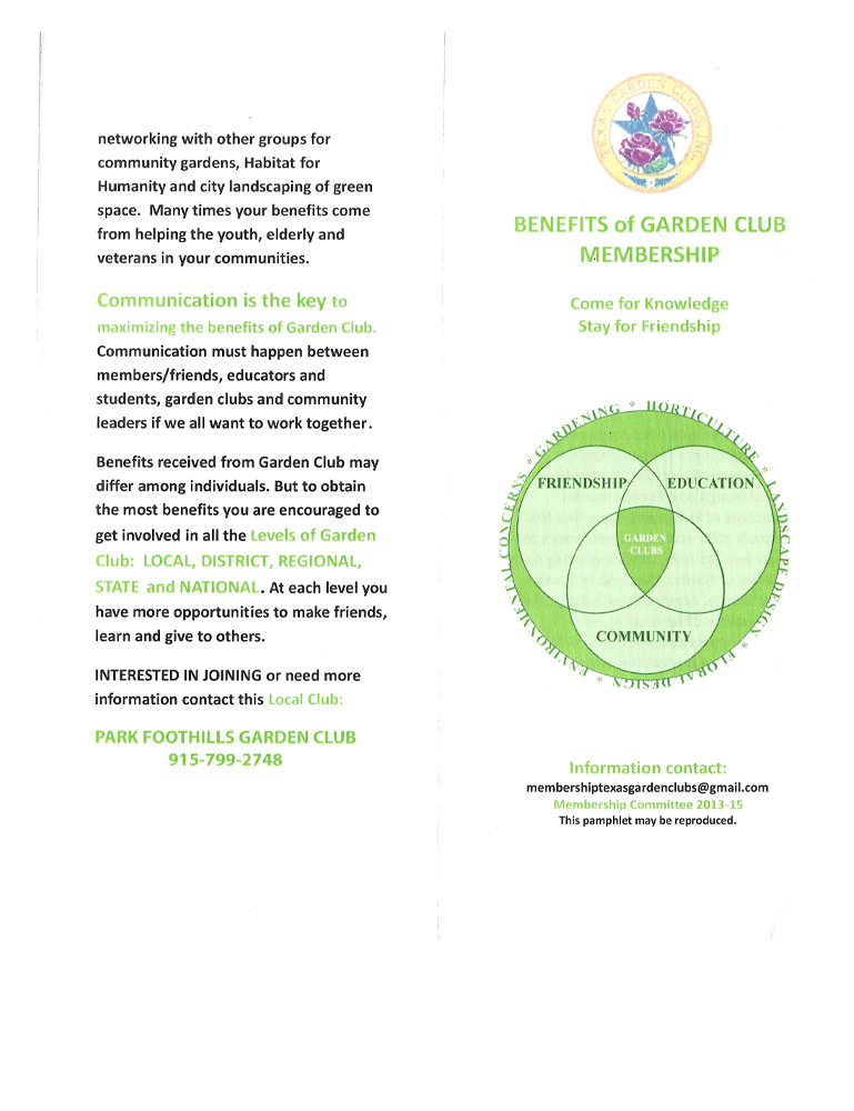 Benefits of Garden Club Membership pdf image